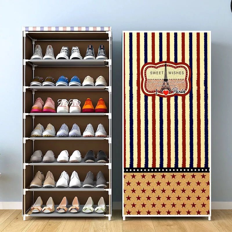 7 Layers Zipper Cover Shoes Rack - All-In-One Store