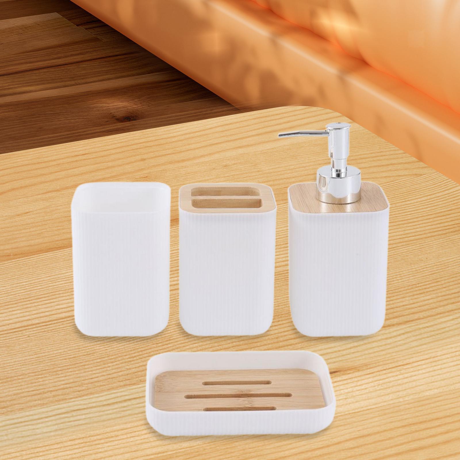 AquaCharm 4-Piece Bathroom Accessory Set