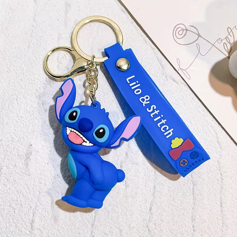 3D Stitch's Blue Buddy Strap Keychain