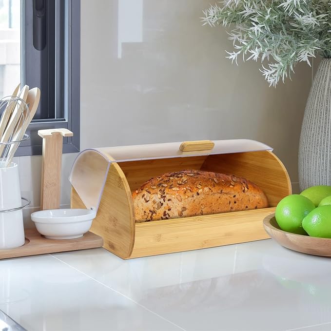 Modern FreshLock Bamboo Bread Keeper