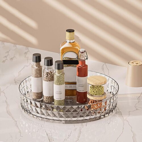 360° Tinted Acrylic Rotatable Tray
