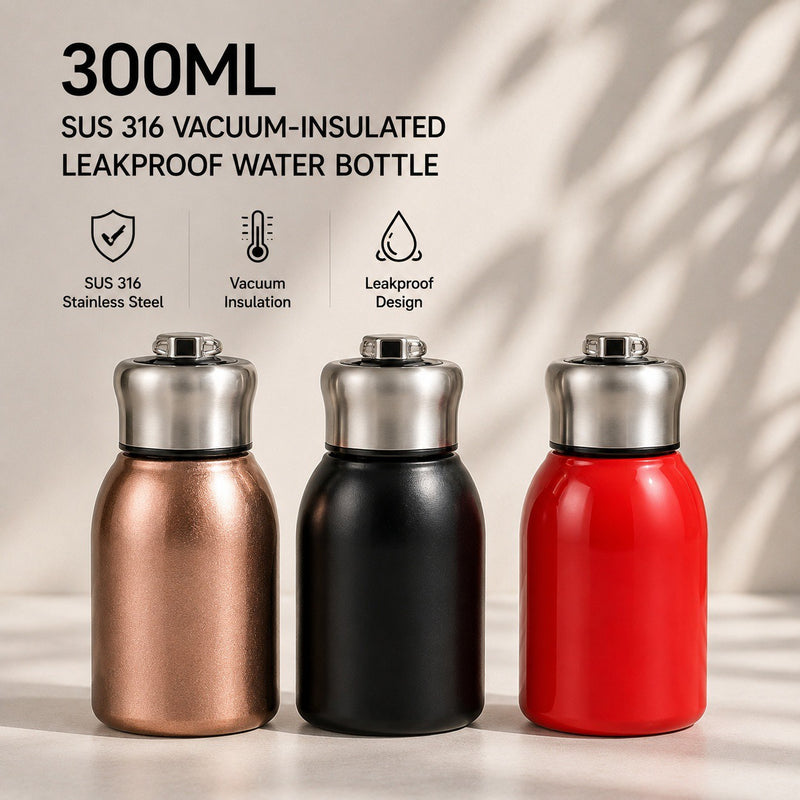 300ml SUS 316 Vacuum-Insulated Leakproof Water Bottle