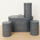 Luxury 4-Piece Bread, Tea, Coffee, and Sugar Canister Set