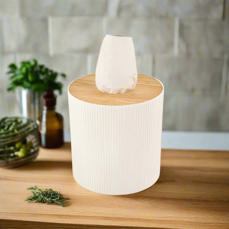 WoodAura Round Tissue Box (2370) by Limon