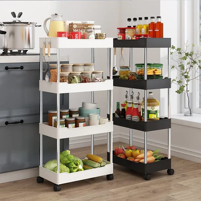 Space-Saving 4-Layered Utility Trolley
