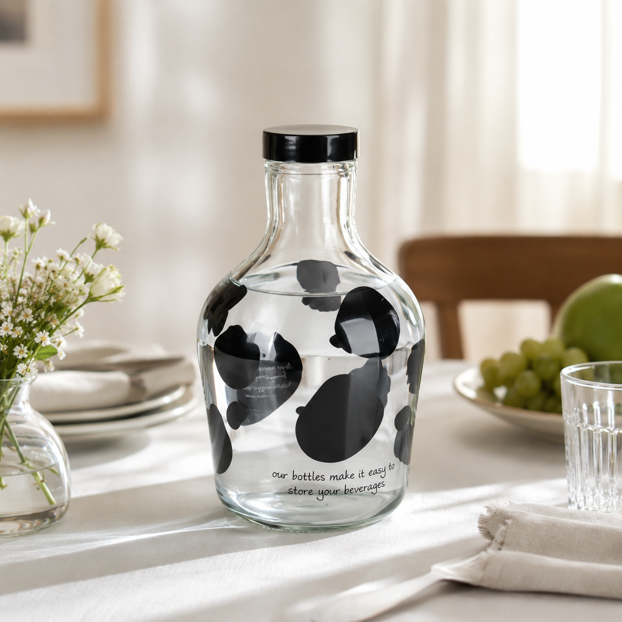 Dotvella Glass Beverage Bottle By Ziba (12004)