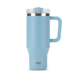 TYESO® Mega-Capacity Sill-Proof Stainless Steel Tumbler with Straw & Cleaning Brush (1200ml) (TS-8868)