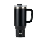 TYESO® Mega-Capacity Sill-Proof Stainless Steel Tumbler with Straw & Cleaning Brush (1200ml) (TS-8868)
