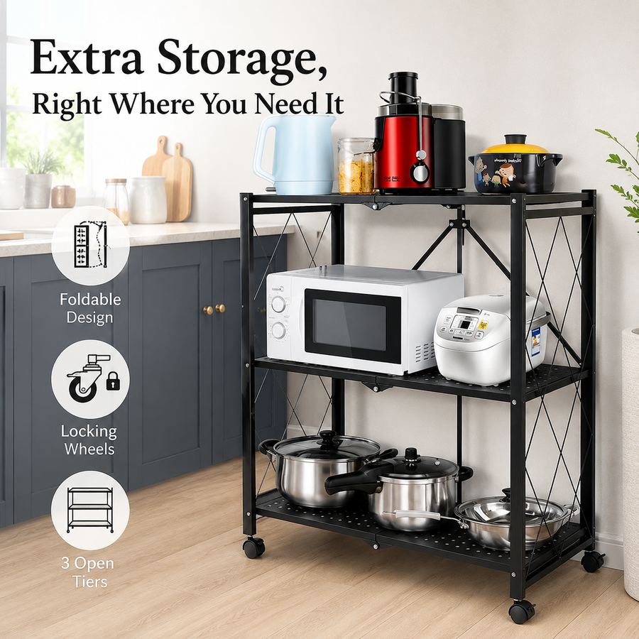 Foldable Kitchen Trolley