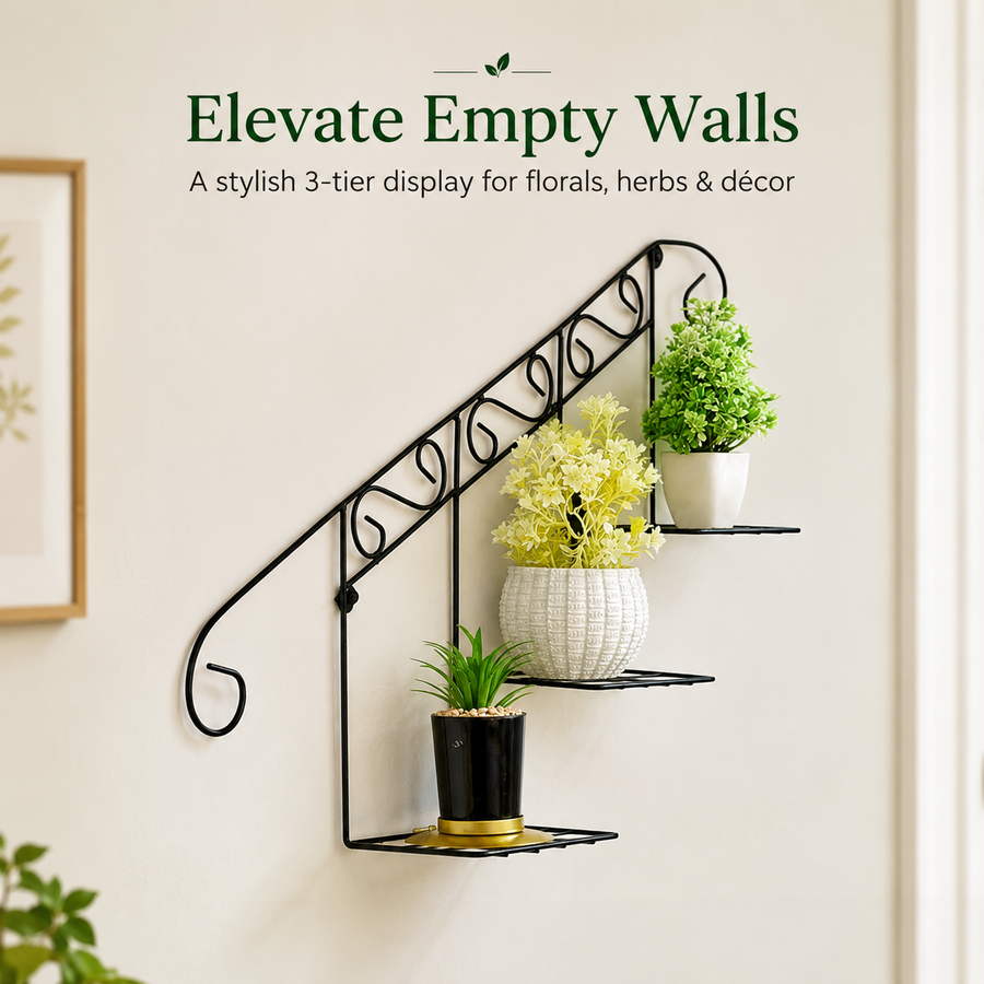 Staircase Floral Display Wall Basket