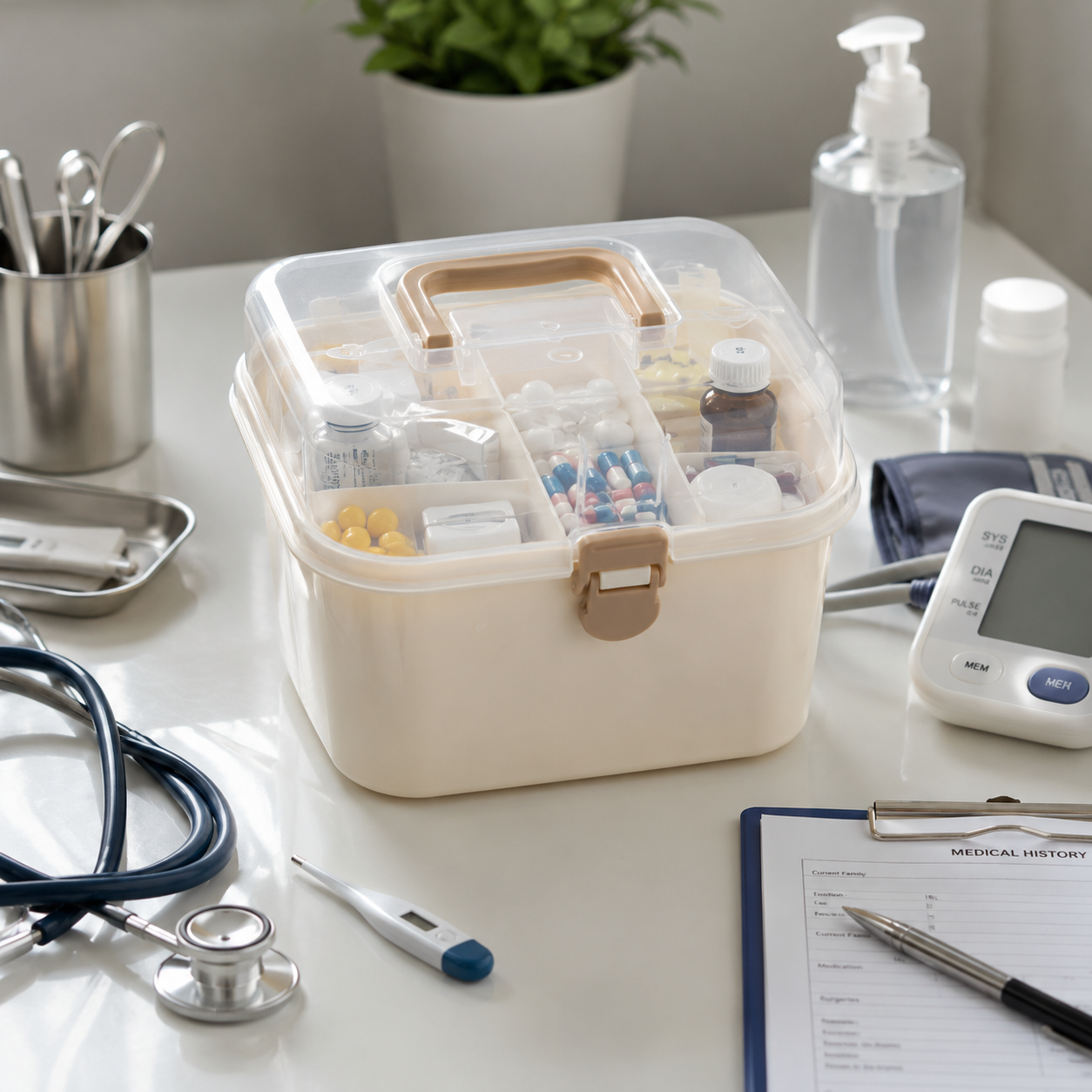 Sunrise Portable Medicine Box - Square
