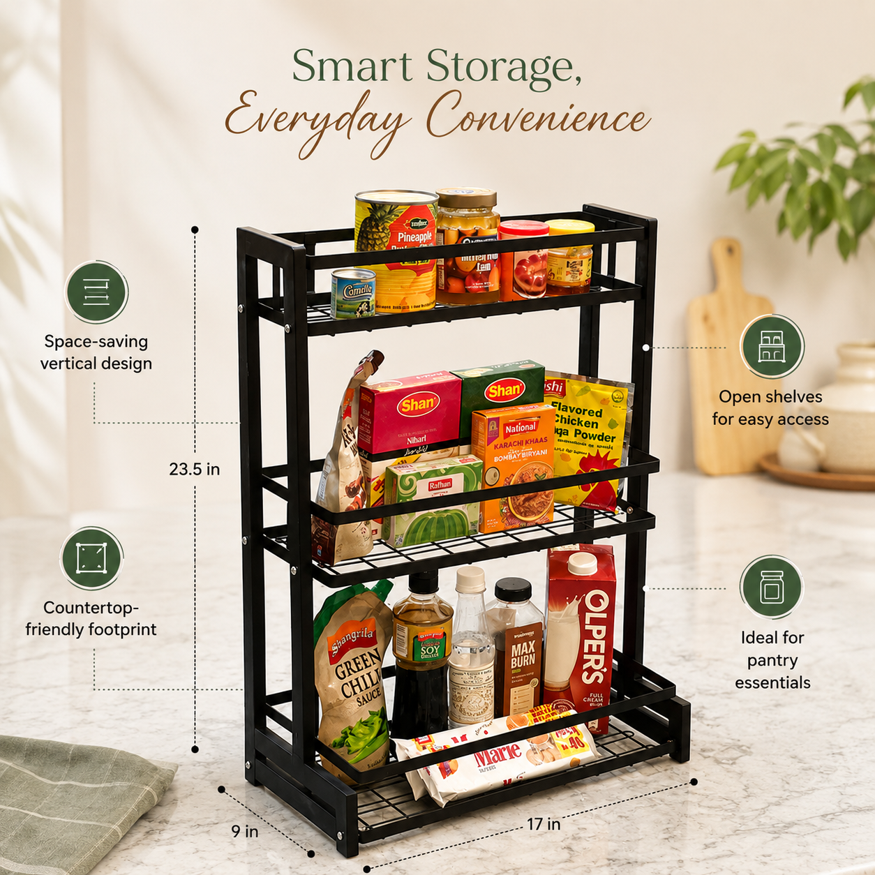 Multi-tiered Countertop Storage Rack by Matrix