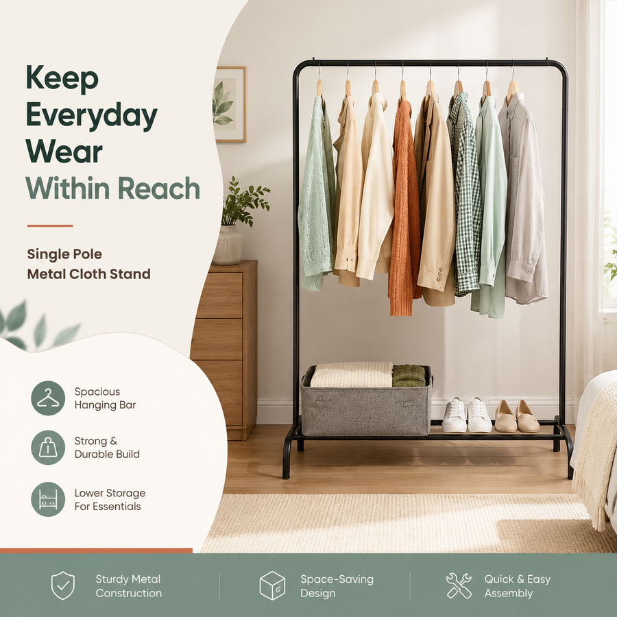 Single Pole Metal Cloth Stand By Matrix (A)