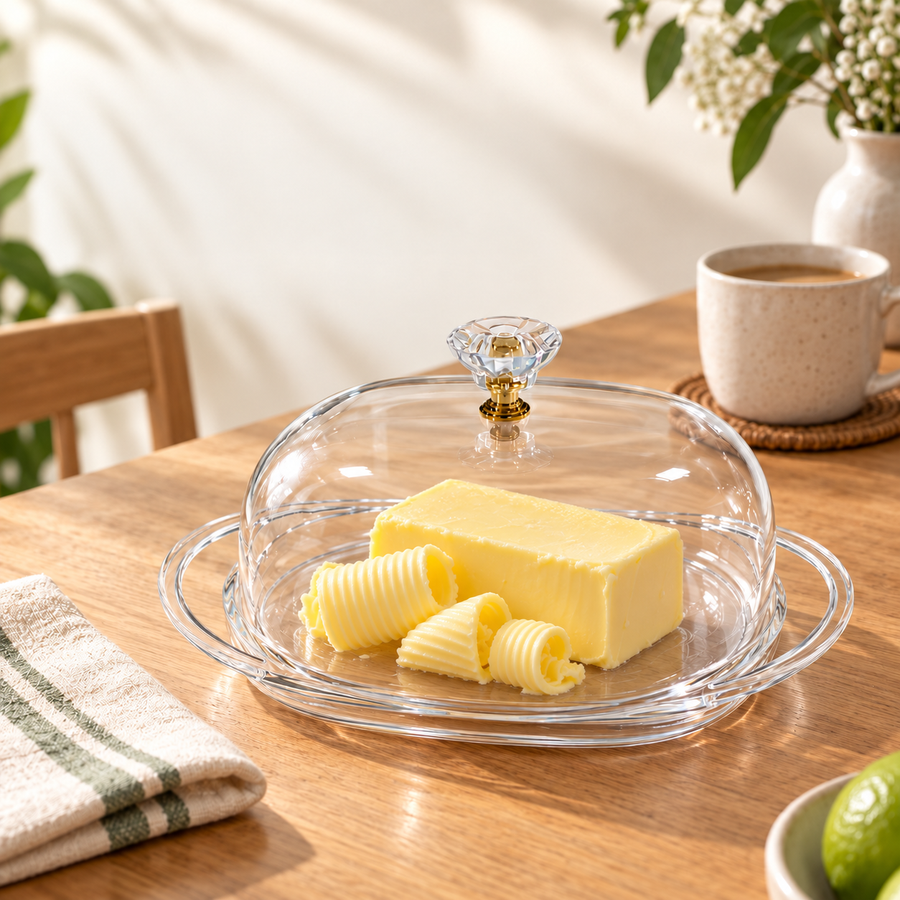 Acrylic Butter Server with Dome Lid (1924) by Limon