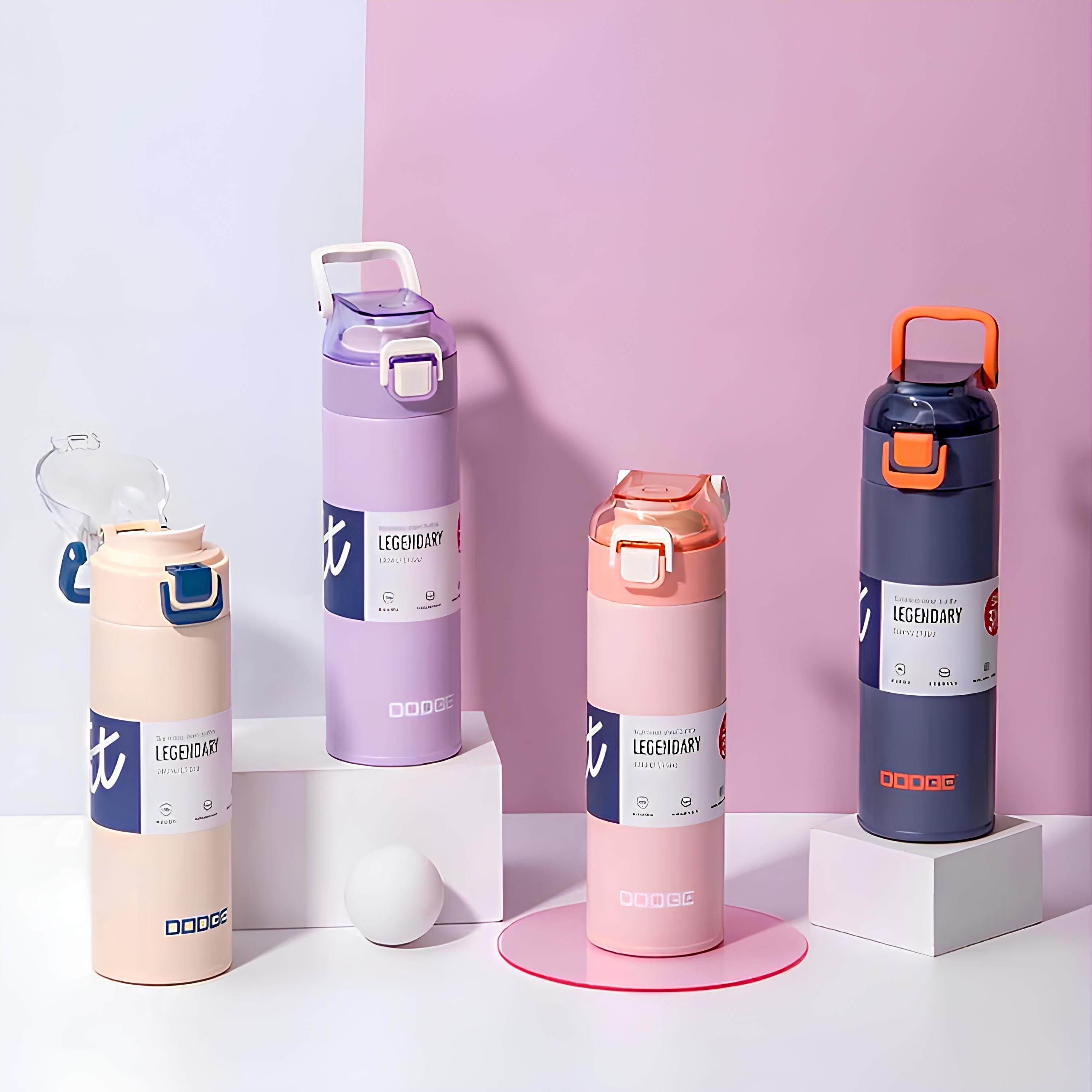 DODGE - Slim Insulated Stainless Steel Anti-Spill Bottle (500ml) (DB-22655)