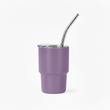 Mini Tumbler Shot Glass with Straw and Lid