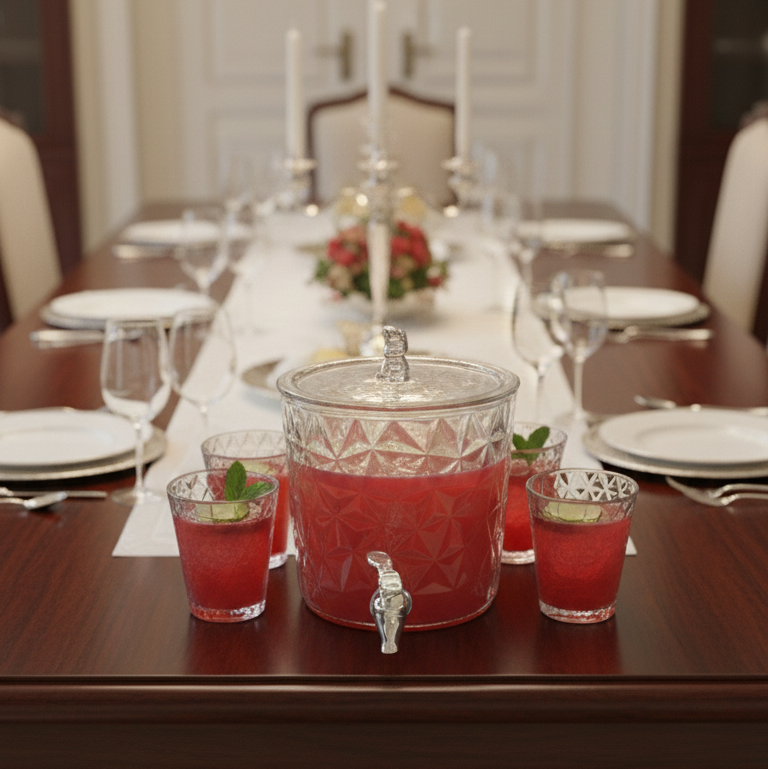 Silver Bear Frosted Beverage Dispenser Set