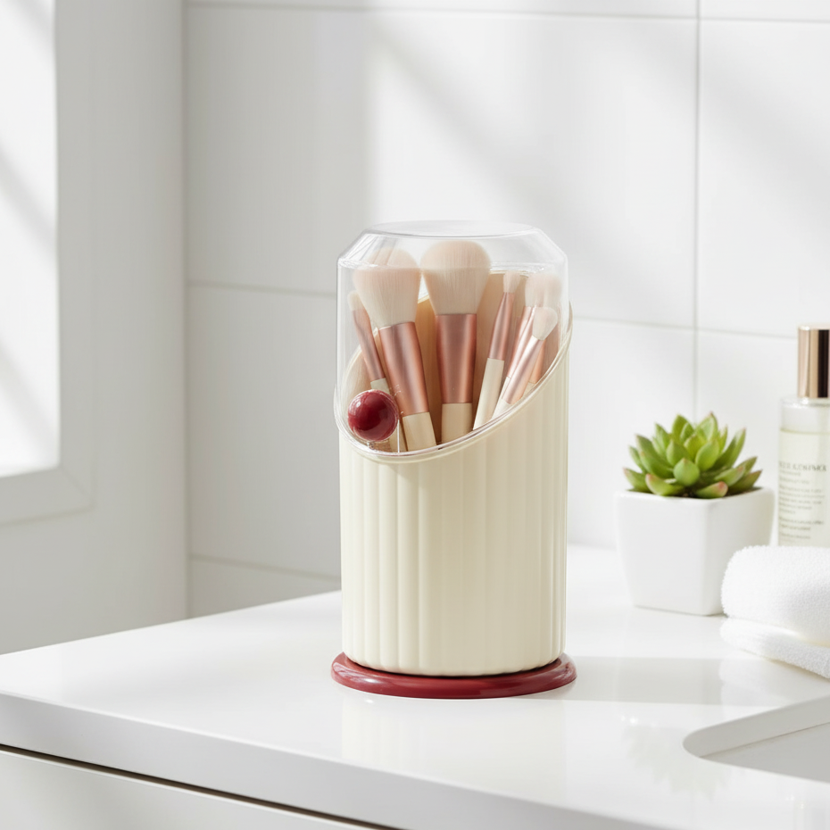 AuroraGlow Makeup Brush Holder