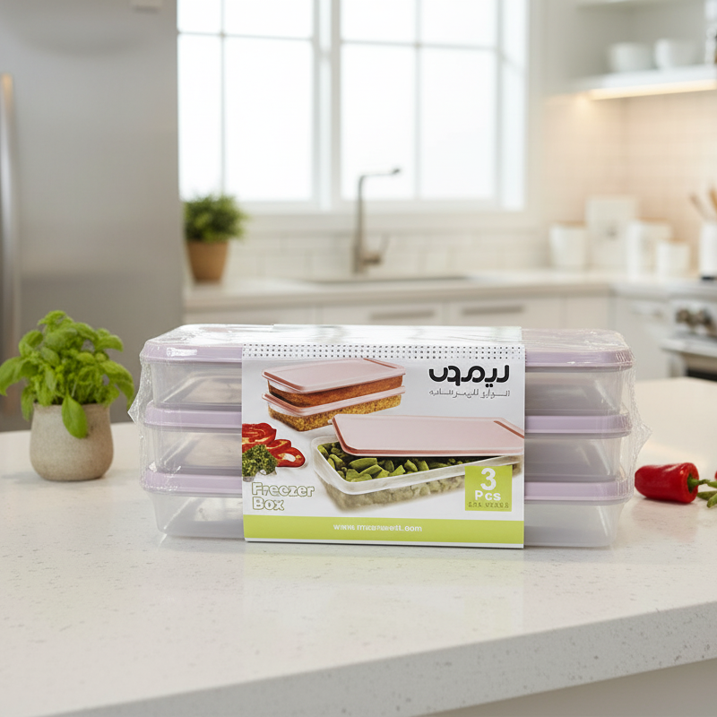 FreshSeal Rectangular Storage Box (Pack of 3) by Limon