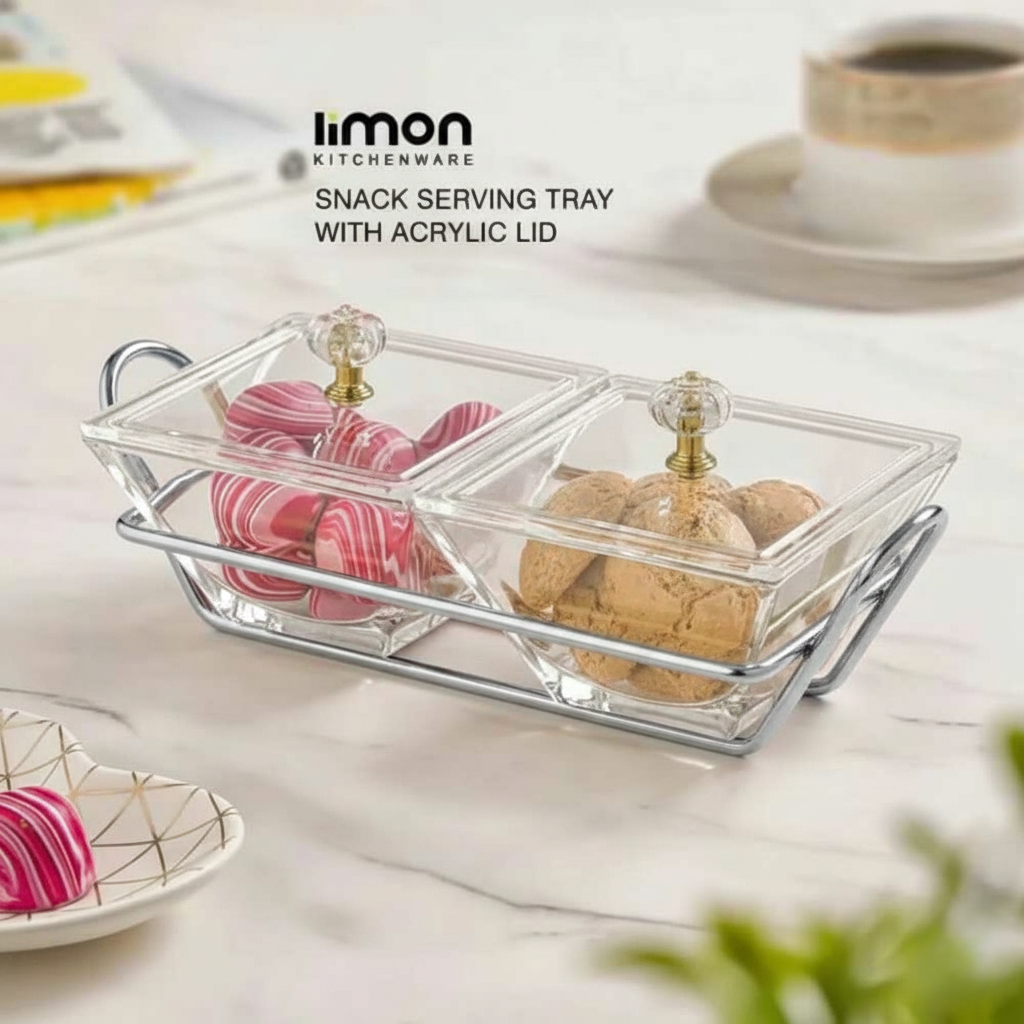 Signature Square Snack Serving Tray by Limon
