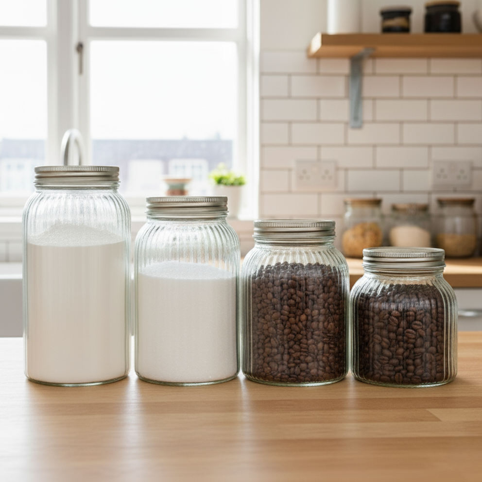 SilverTop Glass Jars by Duman