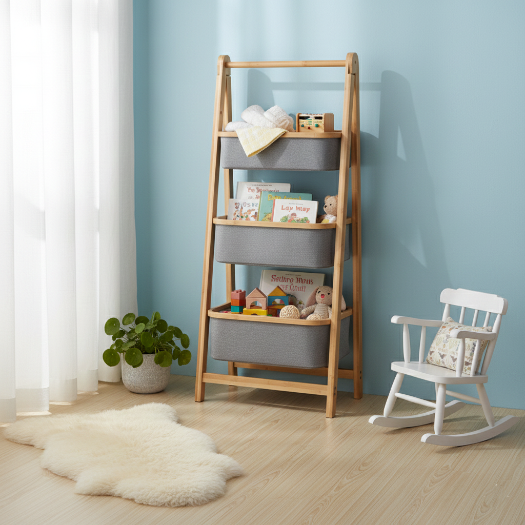 BambooFlex Triple Basket Rack