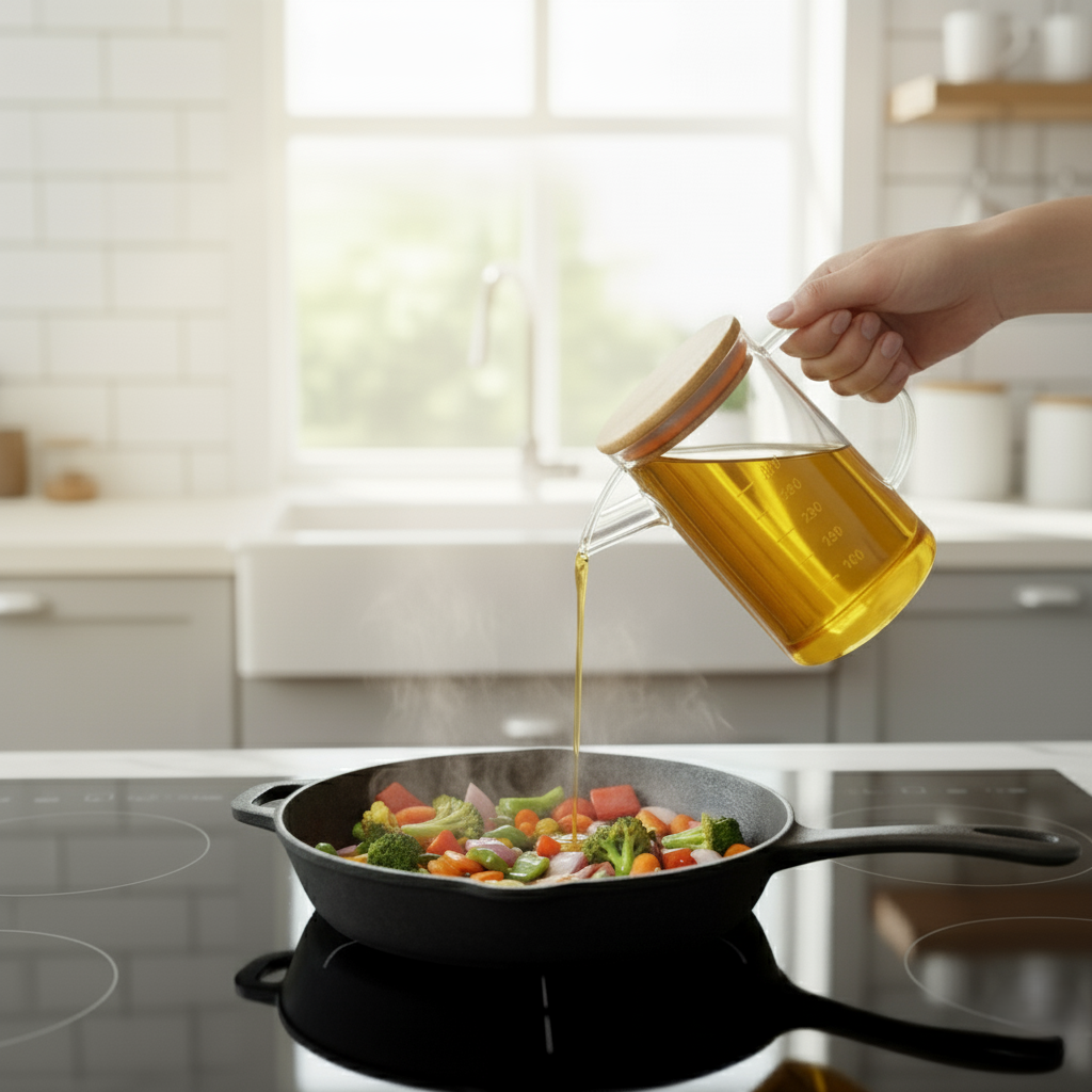 SafePour Glass Oil Dispenser