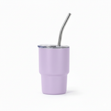 Mini Tumbler Shot Glass with Straw and Lid