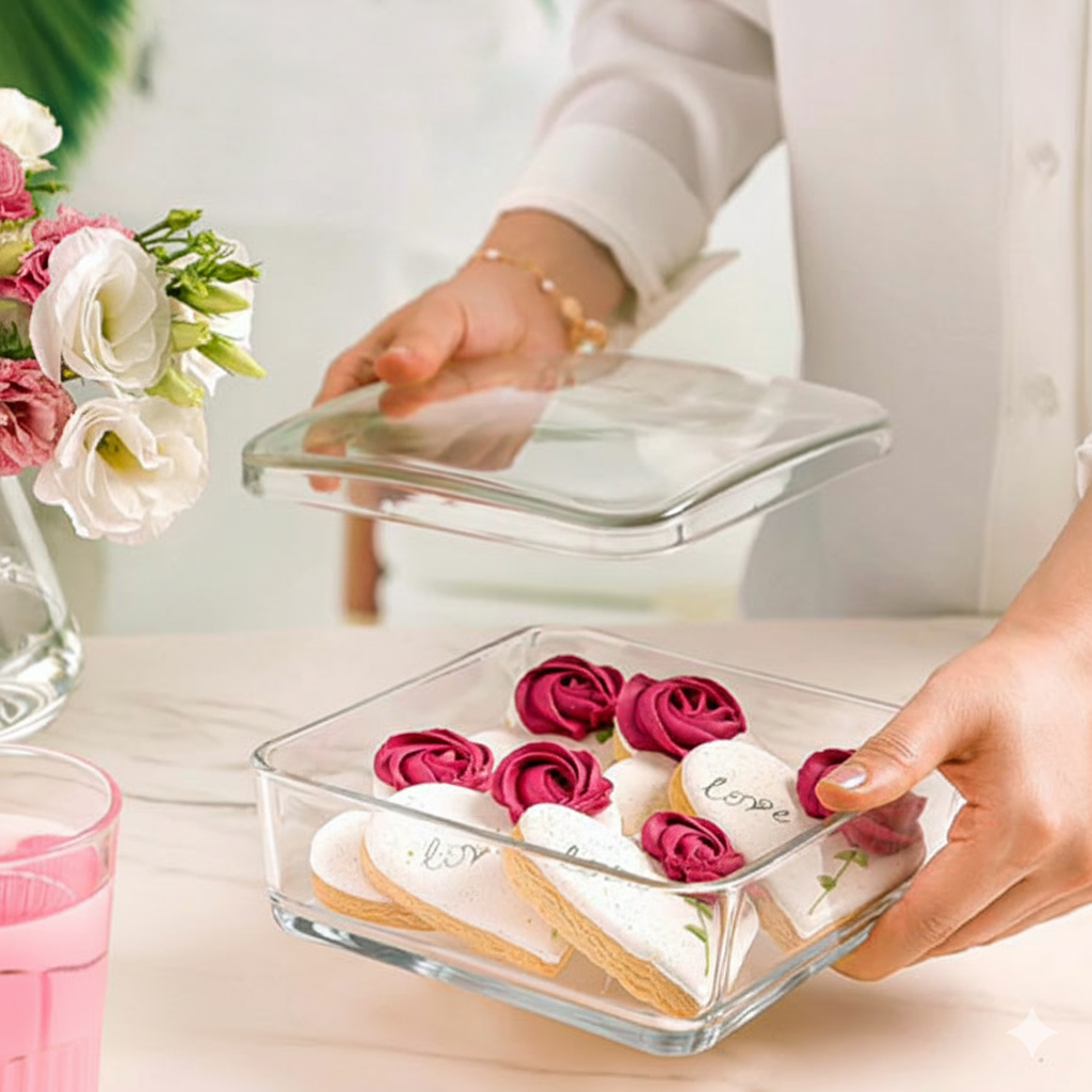 CrystalVault Glass Snacks Box (2154) By Limon