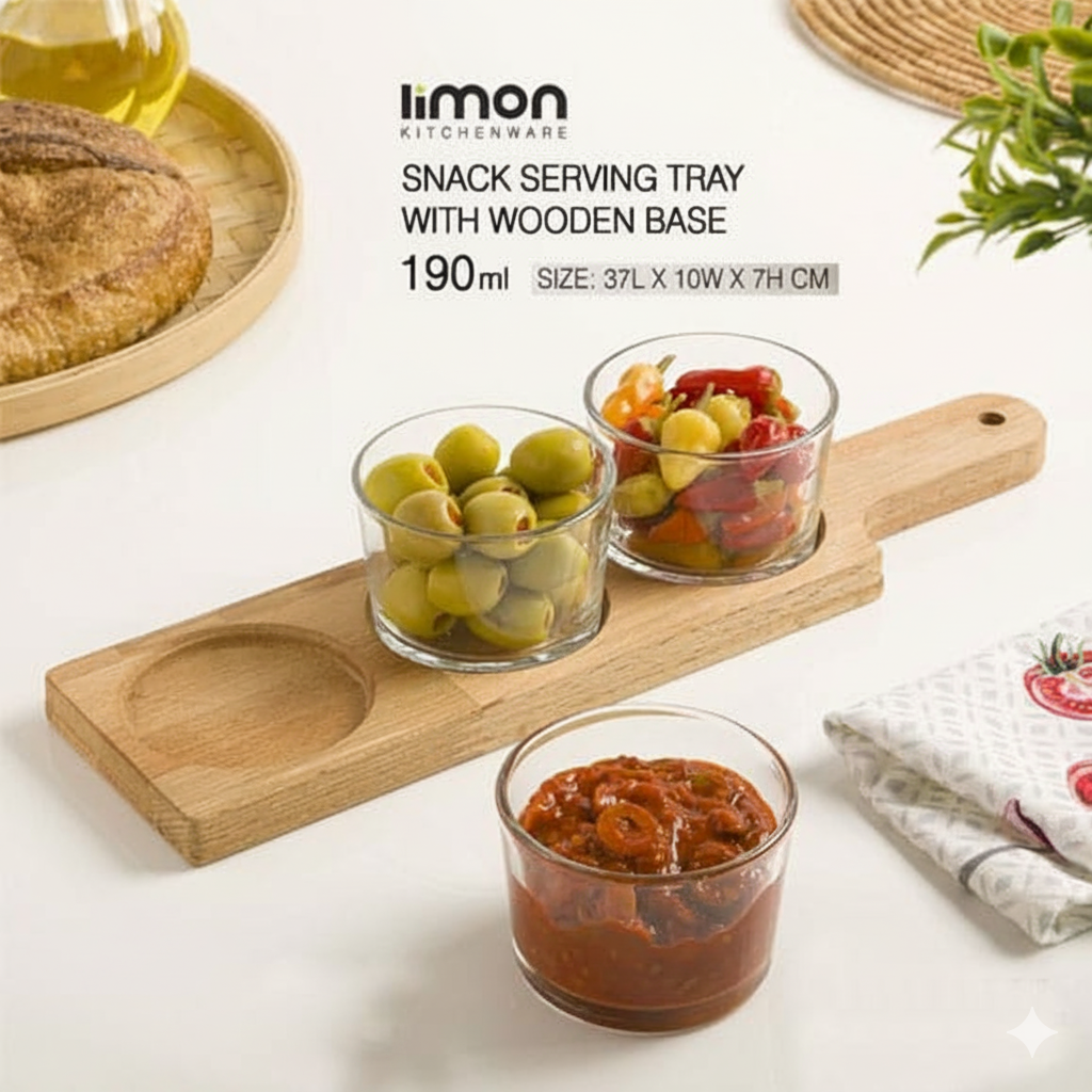Elegance Trio Snack & Serve Set (2218) by Limon