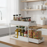 2 Tier Under Sink Organizer Sliding Cabinet Basket