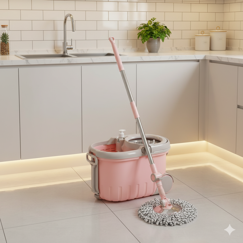 Walkable Spin Mop with Pedal, Handle & Wheel (2022) By Limon