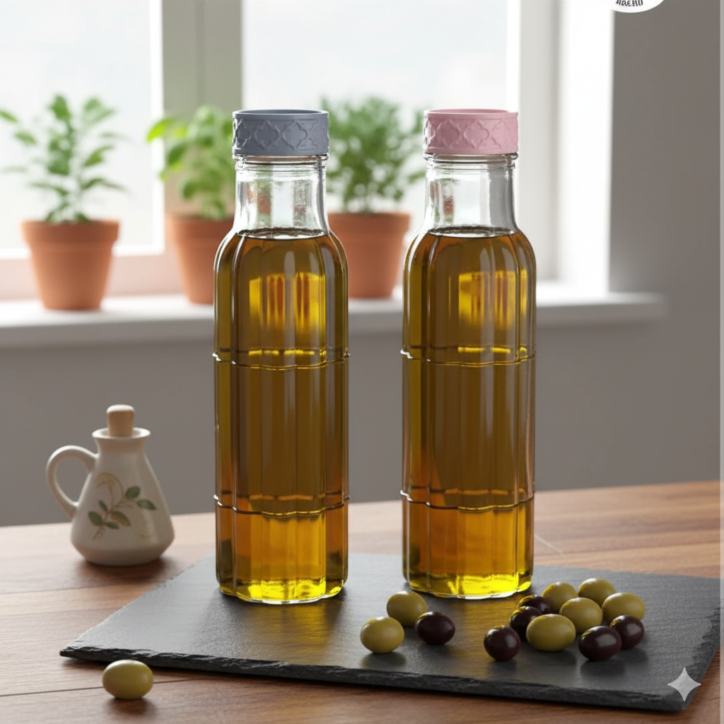 Ribbed Elegance Glass Bottle 1100ml (1934) by Limon