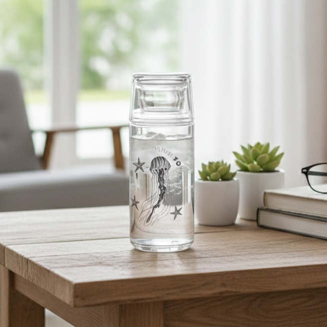 Printed 800ml Glass Carafe (2358) by Limon