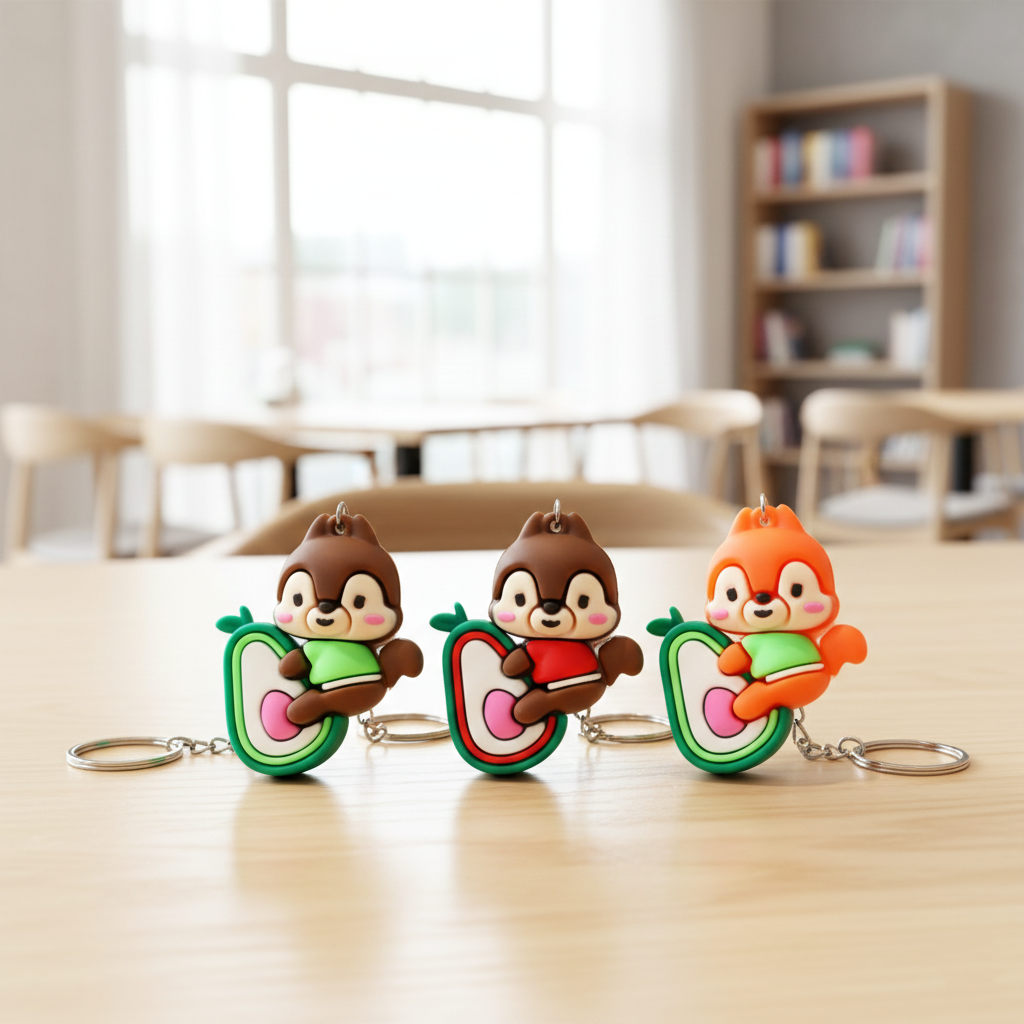 Avo-cuddle - Cute Squirrel and Avocado Keychain