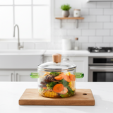 Distinctive Borosilicate GlassPot with Handles (1800ml)