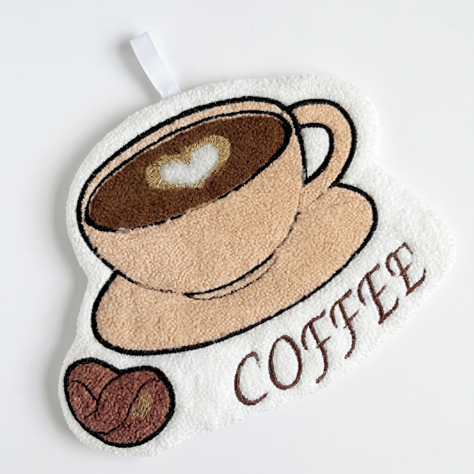Coffee-Themed Decorative Hand Towel
