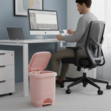 7L Bamboo-Style Dustbin with Pedal (1582) by Limon