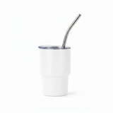 Mini Tumbler Shot Glass with Straw and Lid