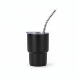 Mini Tumbler Shot Glass with Straw and Lid