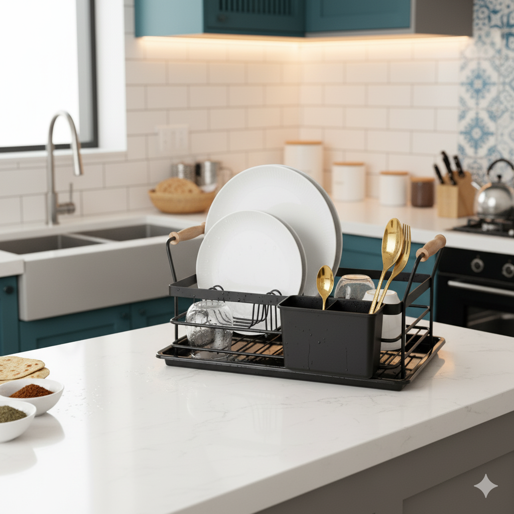 Compact Dish Rack with Handles (2080) By Limon