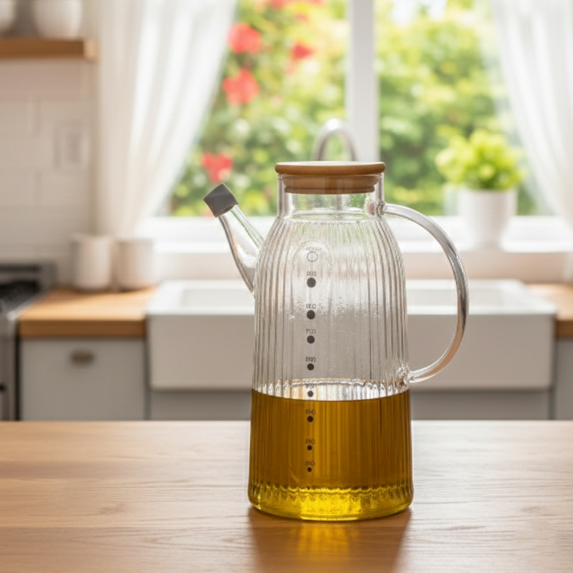 1000ml EcoFlow Borosilicate Oil & Vinegar Cruet (1141)