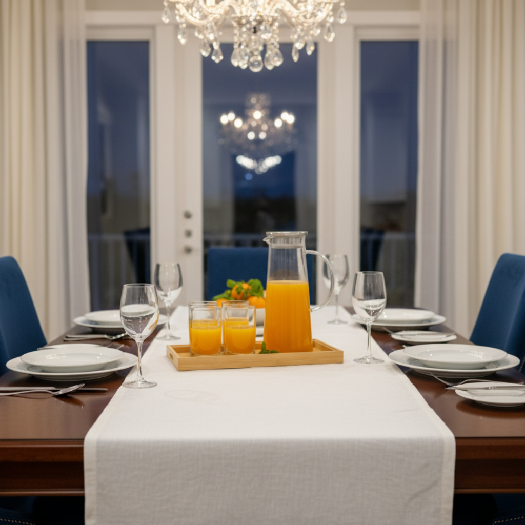 Echou 8-Pieces Pitcher & Glass Set with Bamboo Tray