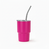 Mini Tumbler Shot Glass with Straw and Lid