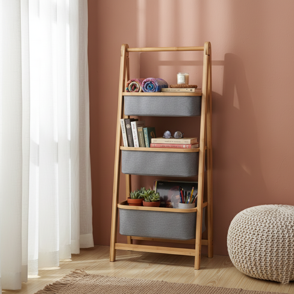 BambooFlex Triple Basket Rack