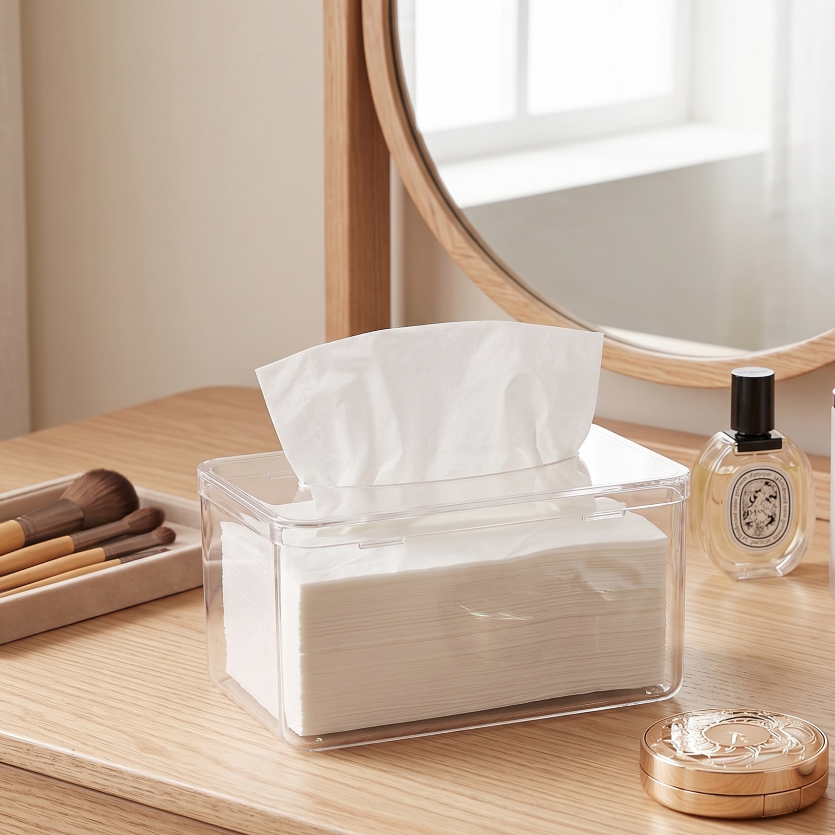 Transparent & Clear Tissue Box
