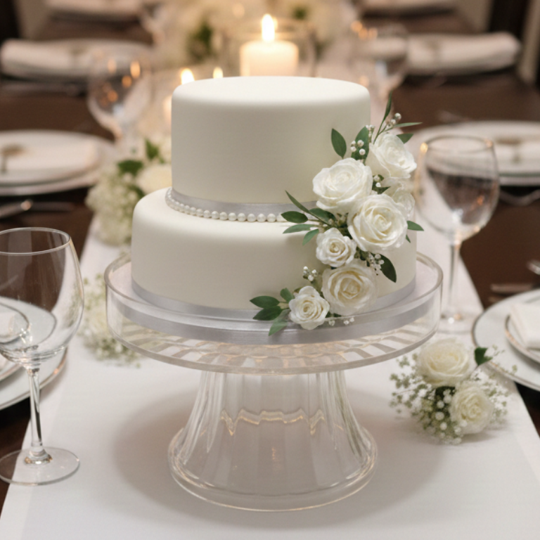 Elegant Acrylic Cake Serving Platter