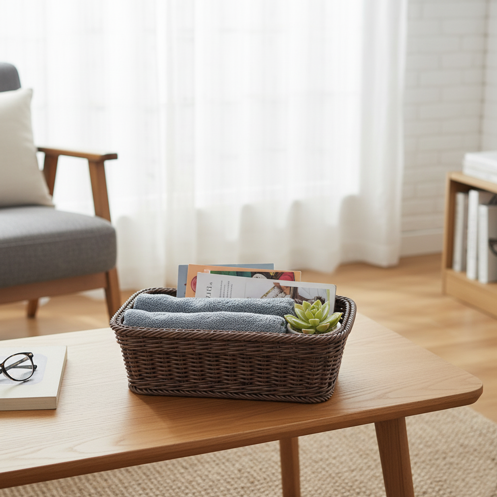 Handmade Rectangular Basket (51046) by Ziba