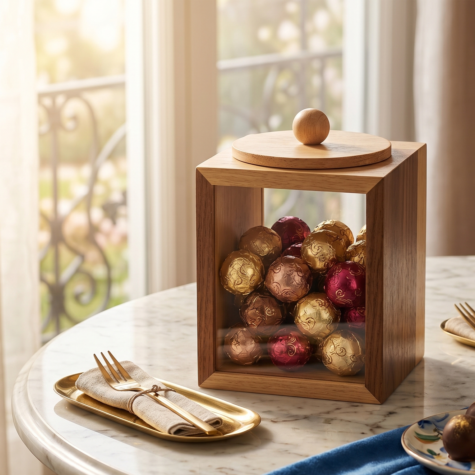 NordicCube Wooden Storage Jar