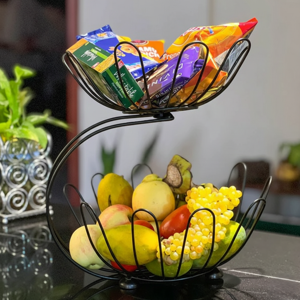 2-Tier Crescent Fruit Basket by Matrix